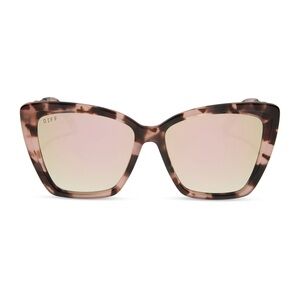 DIFF Becky II Himalayan Tortoise Taupe Mirror Polarized Sunglasses